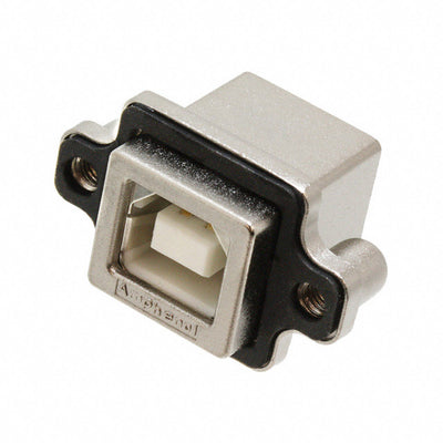 MUSBD111M0 by Amphenol ICC (Commercial Products) - CONNECTOR RECPT USB2.0 TYPEB 4P PCB RA