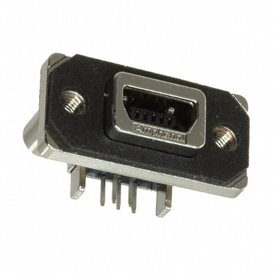 MUSBE151M0 by Amphenol ICC (Commercial Products) - CONNECTOR RECPT USB2.0 MINI AB PCB R/A