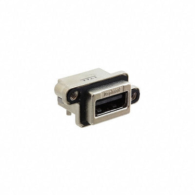 MUSBR-A111-40 by Amphenol ICC (Commercial Products) - CONNECTOR RECPT USB2.0 TYPEA 4P PCB RA