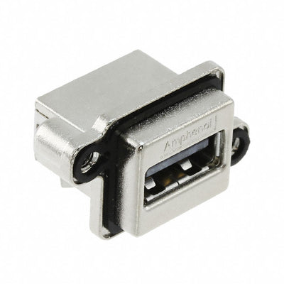 MUSBRA111M0 by Amphenol ICC (Commercial Products) - CONNECTOR RECPT USB2.0 TYPEA 4P PCB RA