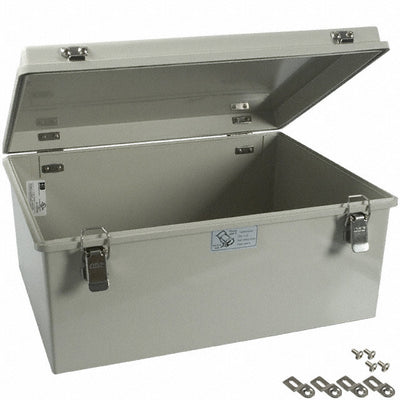 NBA-10148 by Bud Industries - BOX ABS GRAY 15.742""L X 11.792""W