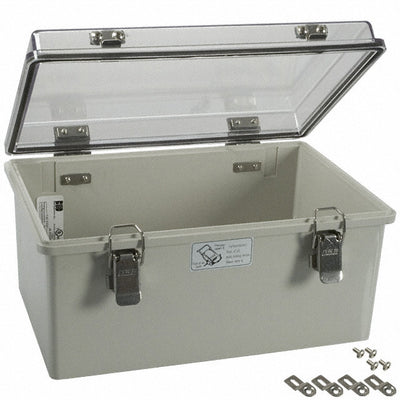 NBA-10162 by Bud Industries - BOX ABS GRAY/CL 11.81""L X 7.85""W