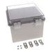 NBF-32214 by Bud Industries - BOX ABS GRY/CL 7.080""L X 7.080""W