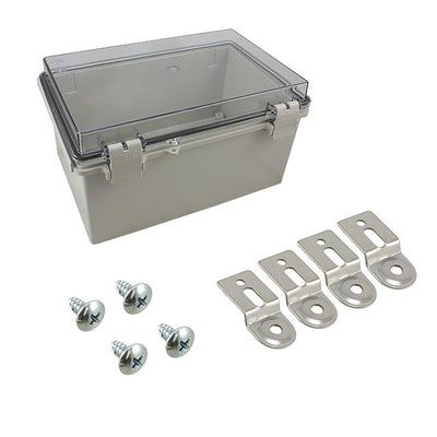 NBF-32218 by Bud Industries - BOX ABS/PC GRY/CL 11.81"" X 7.87