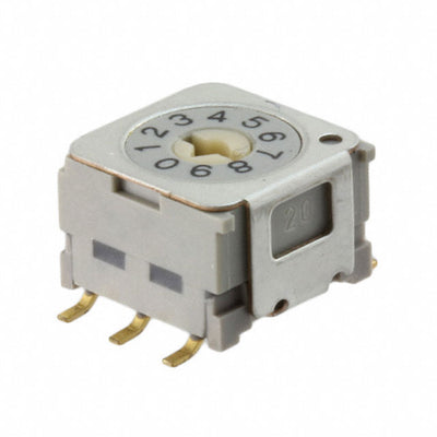 ND3FR10P-R by NKK Switches - SWITCH ROTARY DIP BCD 100MA 5V