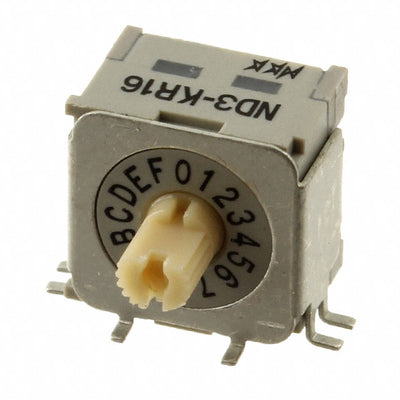 ND3KR16H by NKK Switches - SWITCH ROTARY DIP HEX 100MA 5V