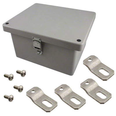 NFL-6632 by Bud Industries - BOX FIBERGLASS GRY 11.74""LX9.9""W