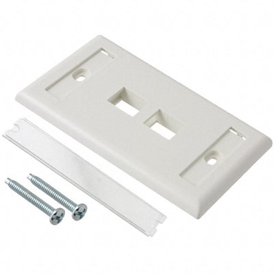 NK2FIWY by Panduit Corp - FACEPLATE SNGL GANG 2PORT WHITE