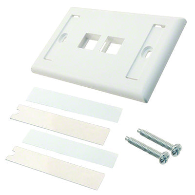 NK2FWHY by Panduit Corp - FACEPLATE SNGL GANG 2PORT WHITE