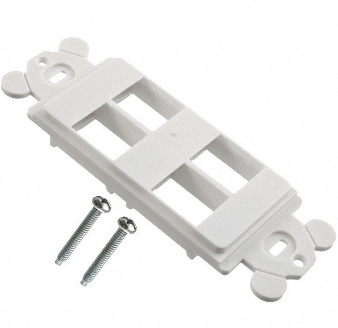 NK4RMFWH by Panduit Corp - MOD FRAME SNGL GANG 4PORT WHITE
