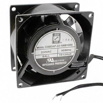 OA80AP-22-1WB1855 by Orion Fans - FAN AXIAL 80X38MM 230VAC WIRE