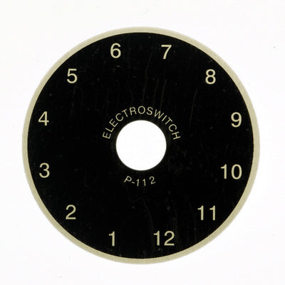 P112 by Electroswitch - DIAL PLATE 1-12 DIGIT 1.87"" DIA
