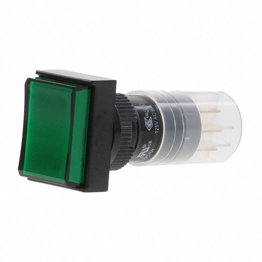 P16OAT11KGRNGRN by E-Switch - PUSH SWITCH BUTTON SPDT 8A 125V