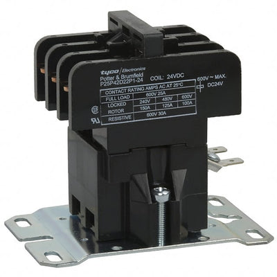 P25C42D22C1-24 by TE Connectivity Potter & Brumfield Relays - RELAY CONTACTOR 3PST 25A 24V