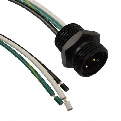 P29038-M1 by Amphenol Sine Systems Corp - CABLE 3POS MALE TO WIRE 3.28