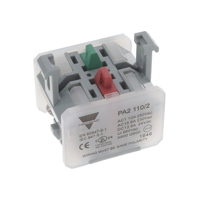 PA2110/2 by Carlo Gavazzi Inc. - CONTACT BLOCK DPST 10A 250V
