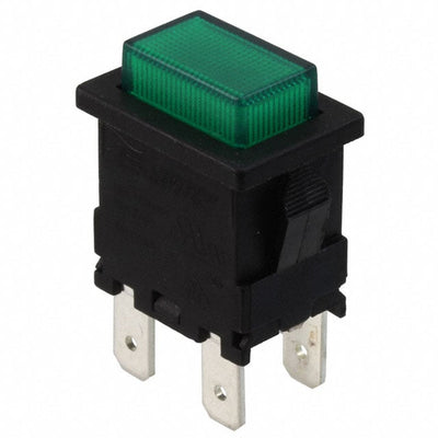 PB1973GBLKGILEF4 by E-Switch - PUSH SWITCH BUTTON DPST 15A 250V