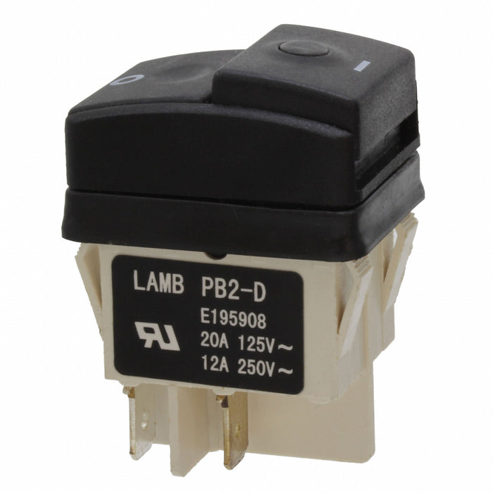 PB242D212R-207T by E-Switch - PUSH SWITCH BUTTON DPST 20A 125V
