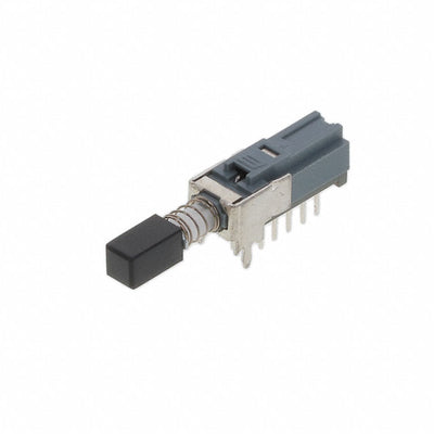 PBH4UEEKZXNAG1SBLK by E-Switch - PUSH SWITCH 4PDT 0.1A 30V