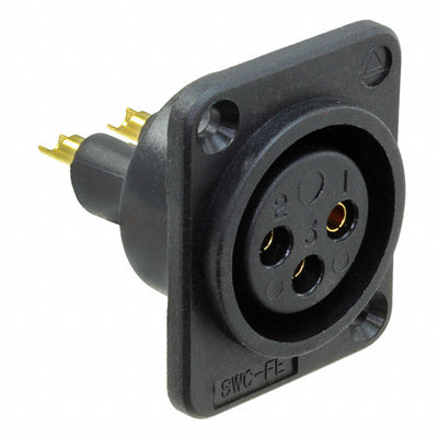 PD3FSC1AU by Switchcraft Inc. - CONNECTOR PLUG FMALE XLR 3POS SOLDER