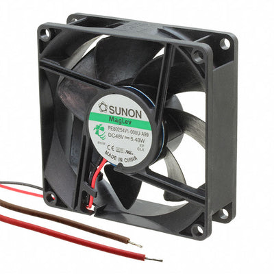 PE80254V1-000U-A99 by Sunon Fans - FAN AXIAL 80X25MM 48VDC WIRE