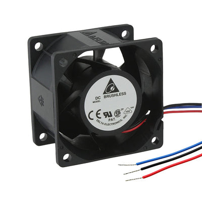 PFB0612SHE-R00 by Delta Electronics - FAN AXIAL 60X38MM 12VDC WIRE