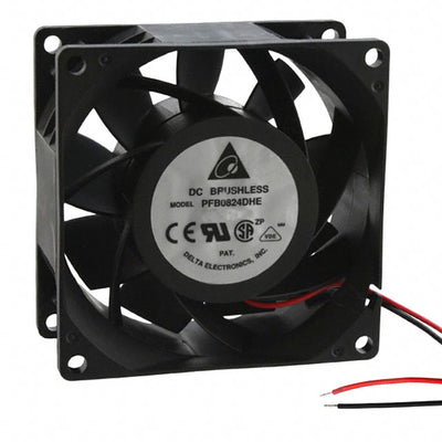 PFB0824DHE by Delta Electronics - FAN AXIAL 80X38MM 24VDC WIRE