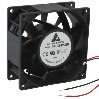 PFB0912GHE by Delta Electronics - FAN AXIAL 92X38MM 12VDC WIRE