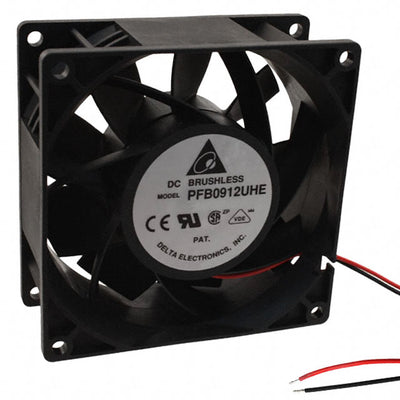 PFB0912UHE by Delta Electronics - FAN AXIAL 92X38MM 12VDC WIRE