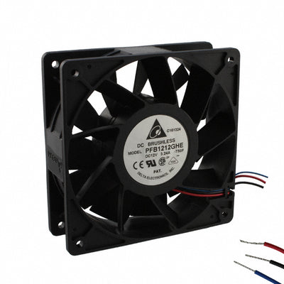 PFB1212GHE-T50F by Delta Electronics - FAN AXIAL 120X38MM 12VDC WIRE