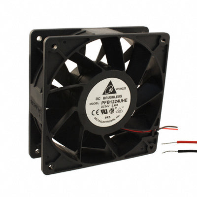 PFB1224UHE by Delta Electronics - FAN AXIAL 120X38MM 24VDC WIRE