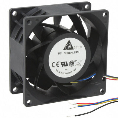 PFC0812DE-SP04 by Delta Electronics - FAN AXIAL 80X38MM 12VDC WIRE