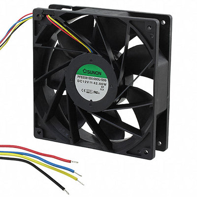 PFE0381BX-000U-S99 by Sunon Fans - FAN AXIAL 140X38MM 12VDC WIRE