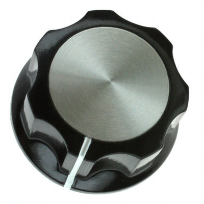 PKES120B1/4 by TE Connectivity ALCOSWITCH Switches - KNOB FLUTED W/SKIRT 0.250"" PLAST