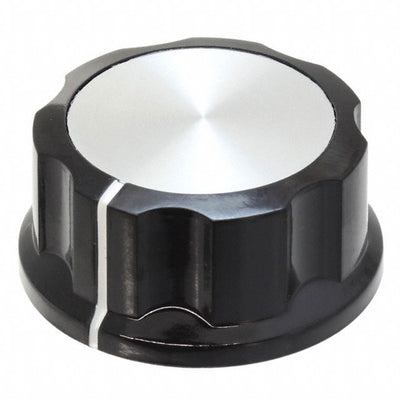 PKES140B1/4 by TE Connectivity ALCOSWITCH Switches - KNOB FLUTED W/SKIRT 0.250"" PLAST