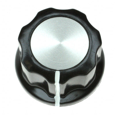 PKES90B1/4 by TE Connectivity ALCOSWITCH Switches - KNOB FLUTED W/SKIRT 0.250"" PLAST