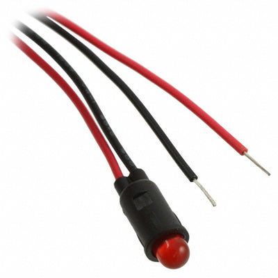 PM5RDW12.0 by Bivar Inc. - PNL MNT RED 20MA W/WIRE 12