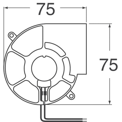 PMB1275PNB1-A (2) by Sunon Fans - FAN BLOWER 75.7X30MM 12VDC WIRE