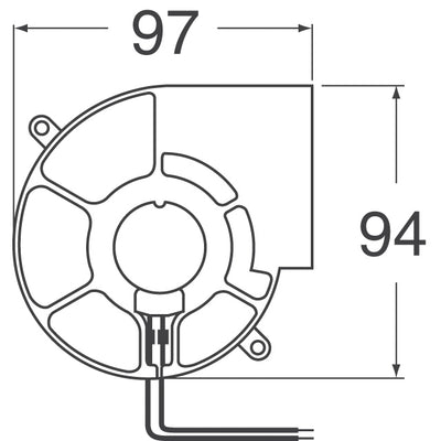 PMB1297PYB3-AY (2) by Sunon Fans - FAN BLOWER 97.2X33MM 12VDC WIRE