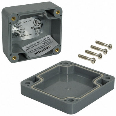 PN-1320-DG by Bud Industries - BOX ABS GRAY 2.520""L X 2.283""W
