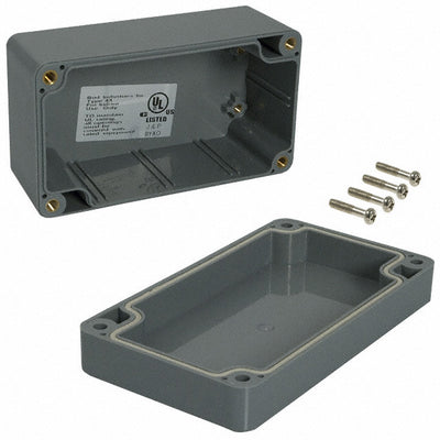 PN-1322-DG by Bud Industries - BOX ABS GRAY 4.528""L X 2.559""W