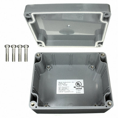 PN-1323-DG by Bud Industries - BOX ABS GRAY 4.528""L X 3.543""W
