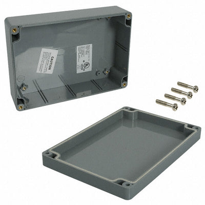 PN-1324-DG by Bud Industries - BOX ABS GRAY 6.732""L X 4.764""W