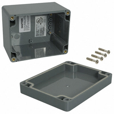 PN-1328-DG by Bud Industries - BOX ABS GRAY 4.528""L X 3.543""W