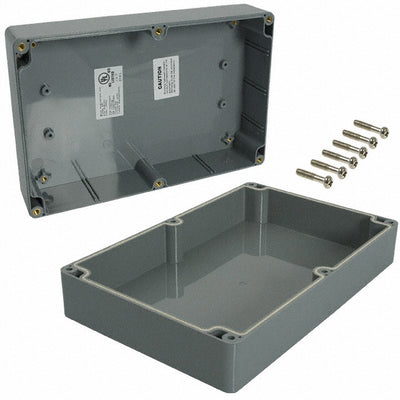 PN-1329-DG by Bud Industries - BOX ABS GRAY 8.740""L X 5.740""W
