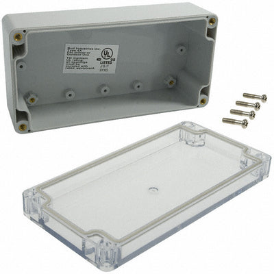 PN-1332-C by Bud Industries - BOX PLAS GRY/CLR 6.3""L X 3.15""W
