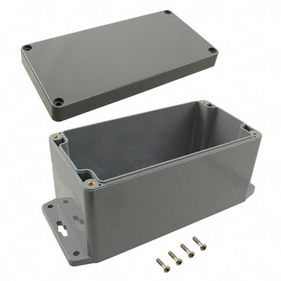 PN-1333-DGMB by Bud Industries - BOX ABS GRAY 6.387""L X 3.246""W