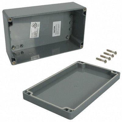 PN-1334-DG by Bud Industries - BOX ABS GRAY 7.874""L X 4.724""W