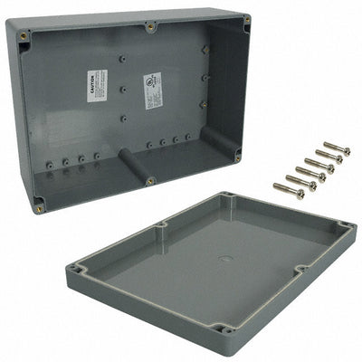 PN-1335-DG by Bud Industries - BOX ABS GRAY 10.434""L X 7.284""W