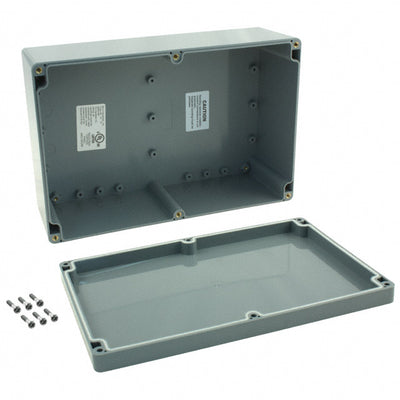 PN-1340-DG by Bud Industries - BOX ABS GRAY 9.449""L X 6.299""W